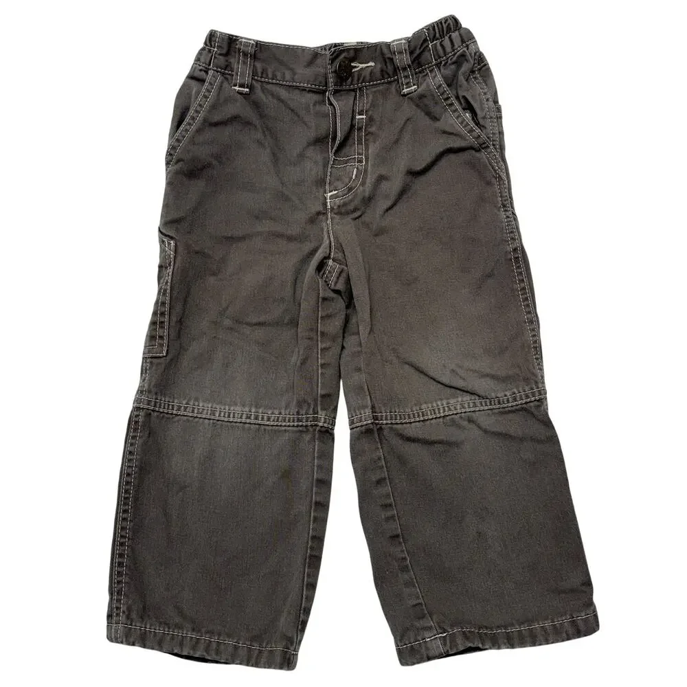 Vintage Mini Boden Pants 2-3 Years Old Boys Brown Straight Made in Hong Kong